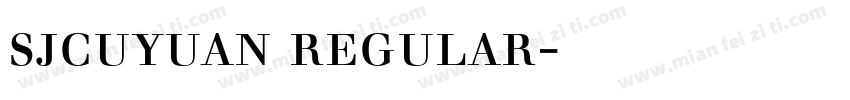 sjcuyuan regular字体下载字体转换